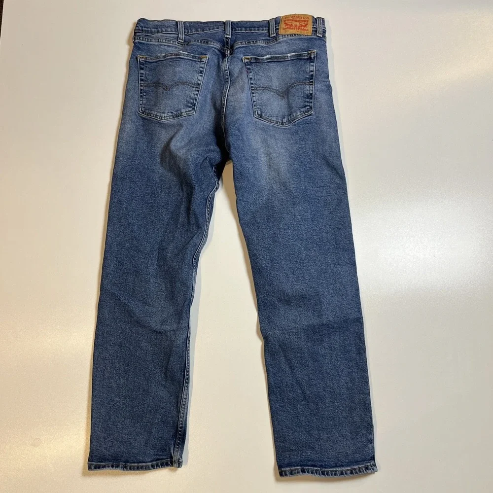 Levis 505 Jeans Mens 38X32 (Fit 38x30) Dark Wash Straight Leg Classic Denim Pant